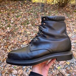 Red Wing Super Vintage Sole Black Leather Work Boots 10.5